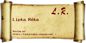 Lipka Réka névjegykártya